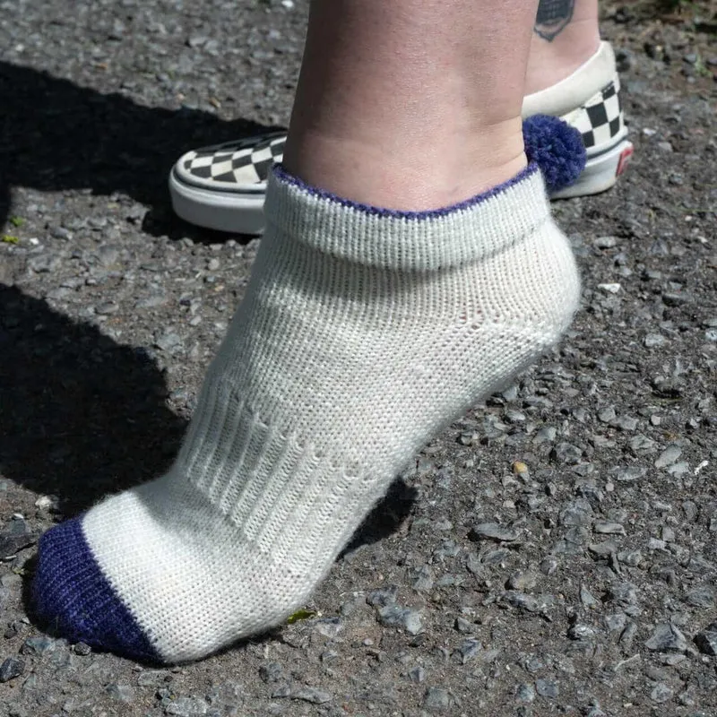 Sporty Pom Pom Socks - Knitting pattern and knitting kits