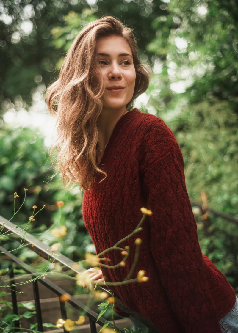Olivette Mock Cable Sweater | Knitting kits