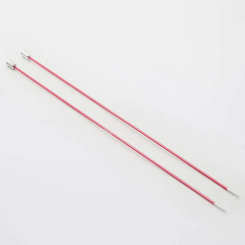Aiguilles à tricoter droites KnitPro Zing 35 cm (x2) – Aiguilles aluminium légères et résistantes