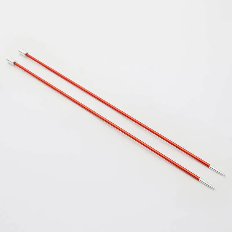 Aiguilles à tricoter droites KnitPro Zing 35 cm (x2) – Aiguilles aluminium légères et résistantes