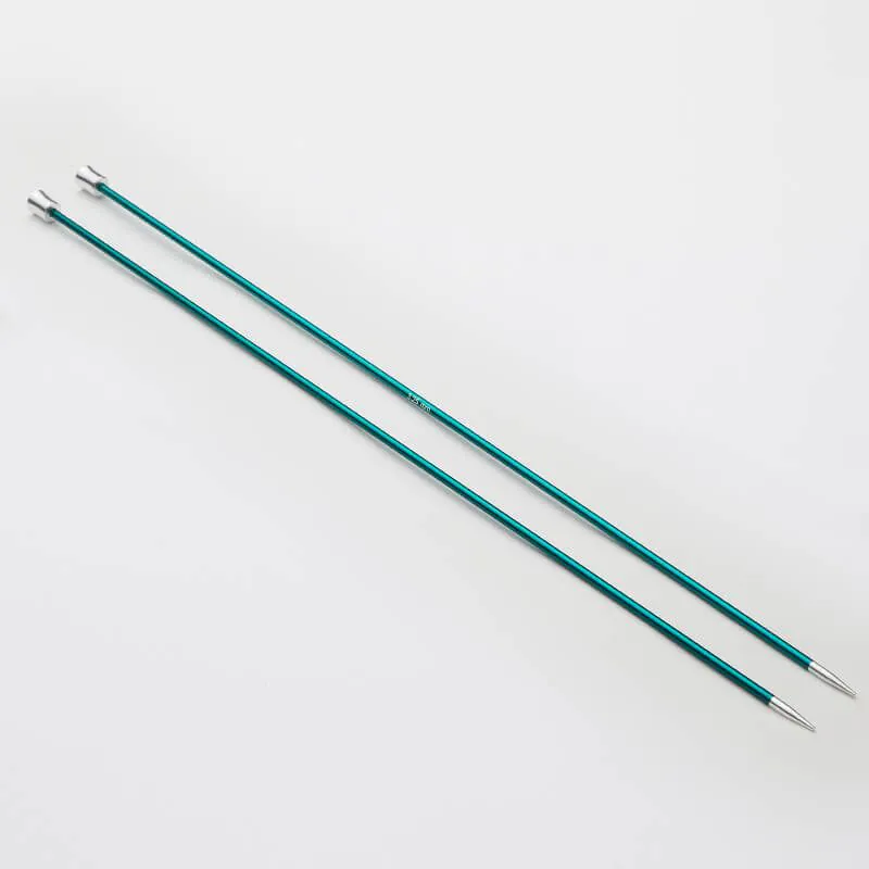 Aiguilles à tricoter droites KnitPro Zing 35 cm (x2) – Aiguilles aluminium légères et résistantes