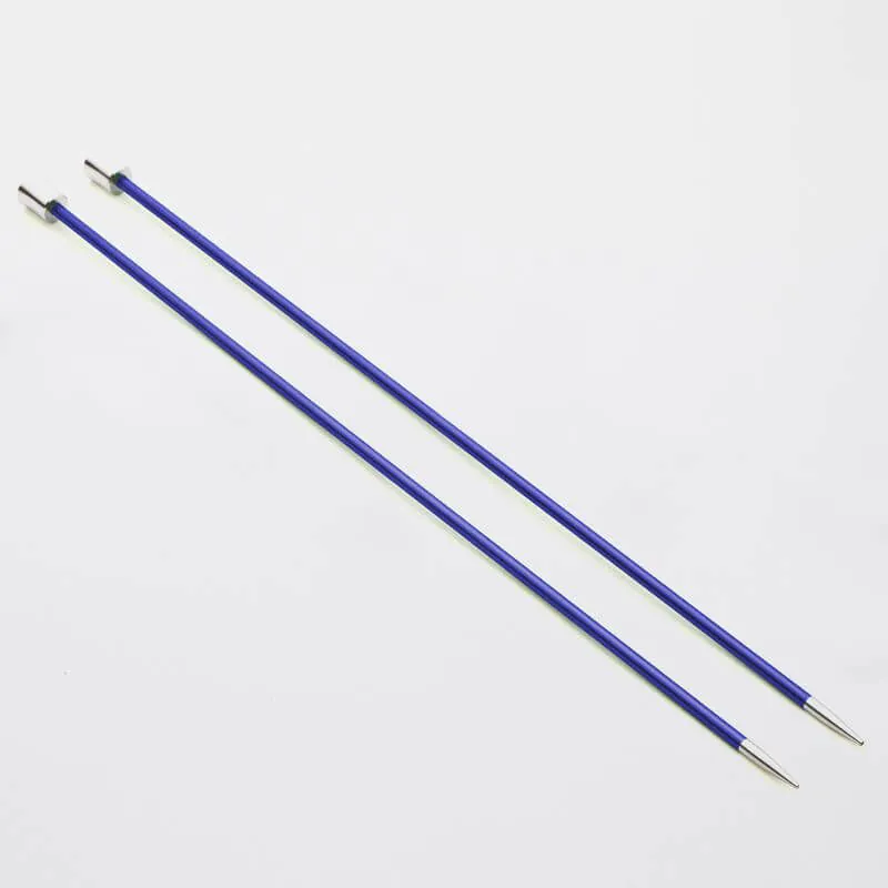 Aiguilles à tricoter droites KnitPro Zing 35 cm (x2) – Aiguilles aluminium légères et résistantes