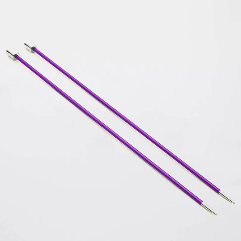 Aiguilles à tricoter droites KnitPro Zing 35 cm (x2) – Aiguilles aluminium légères et résistantes