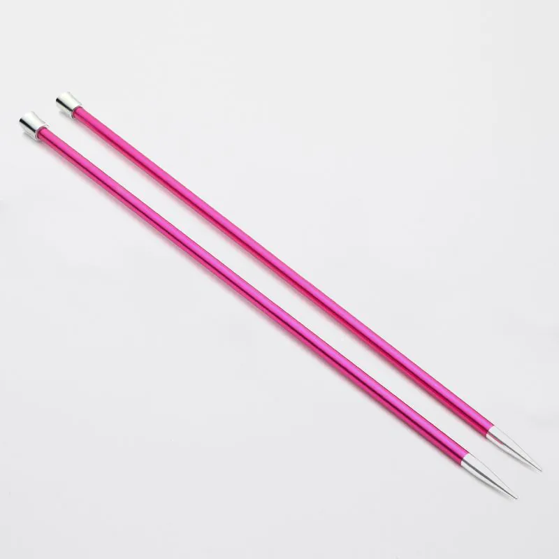Aiguilles à tricoter droites KnitPro Zing 35 cm (x2) – Aiguilles aluminium légères et résistantes