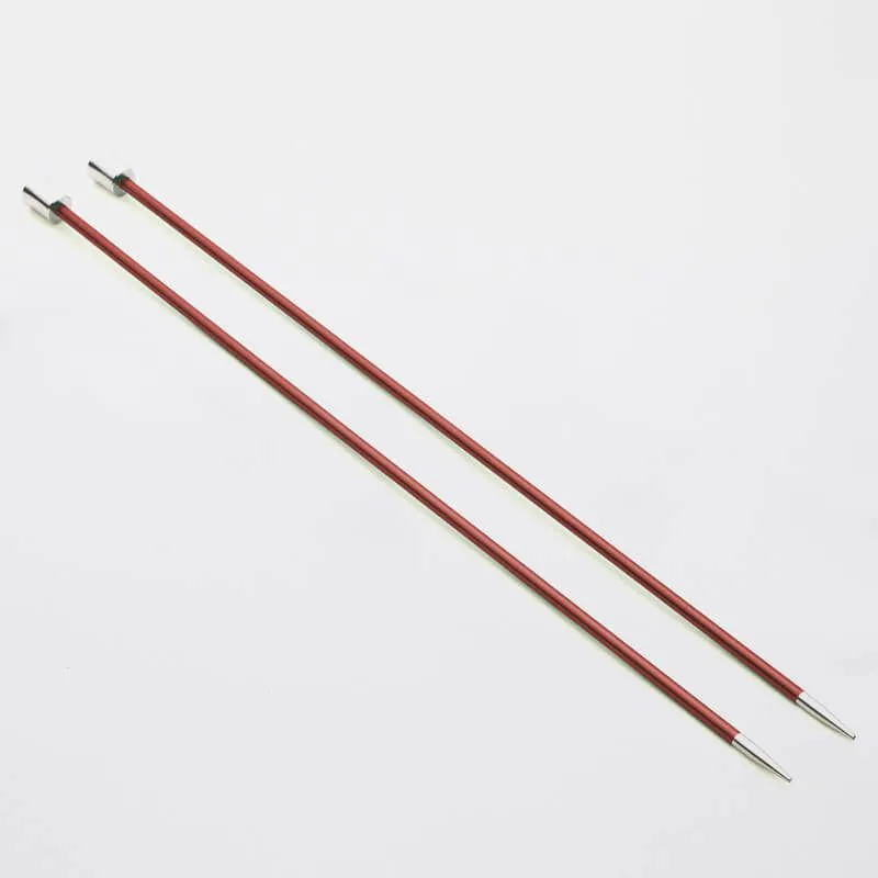 Aiguilles à tricoter droites KnitPro Zing 35 cm (x2) – Aiguilles aluminium légères et résistantes
