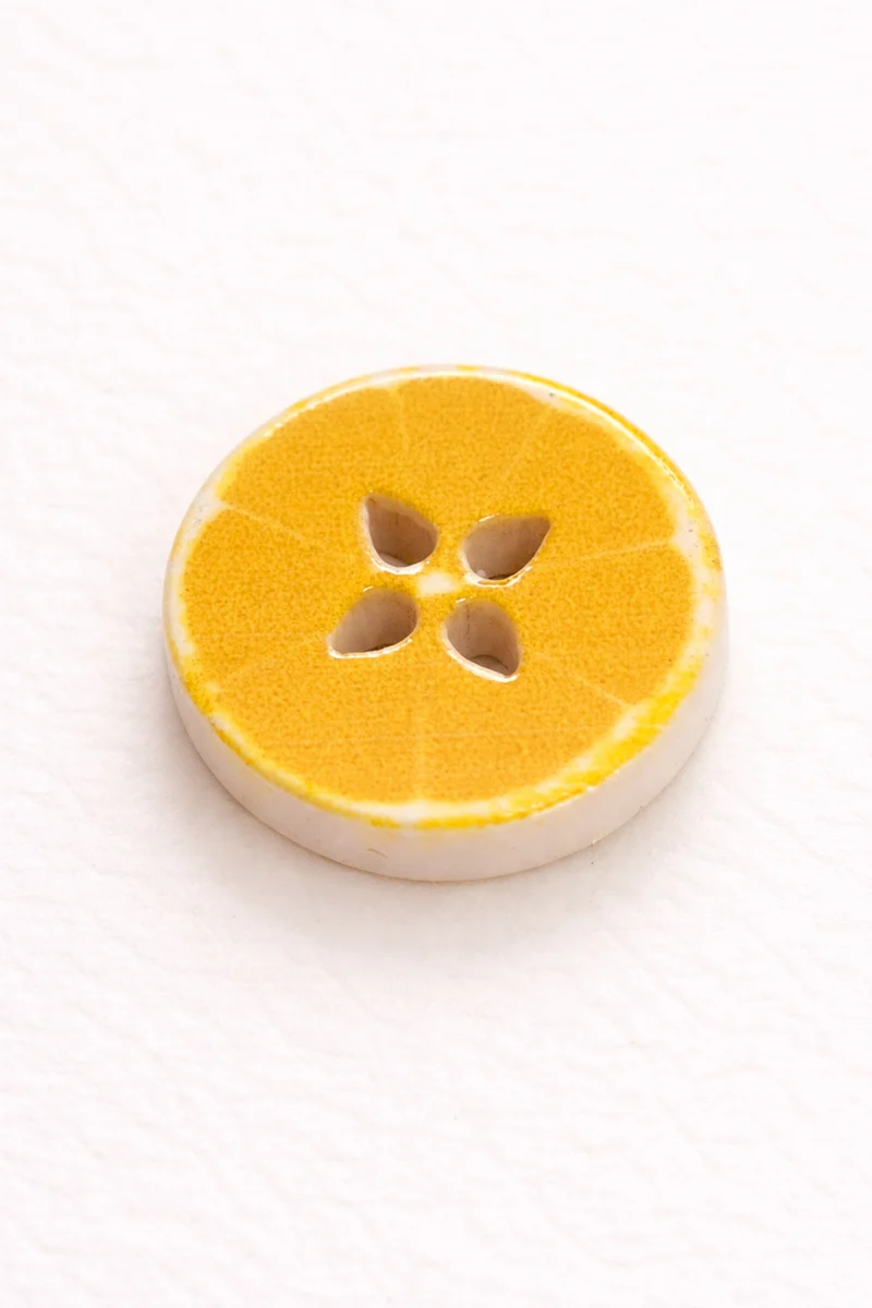 Boutons citron 15 mm – boutons originaux jaunes style fruit