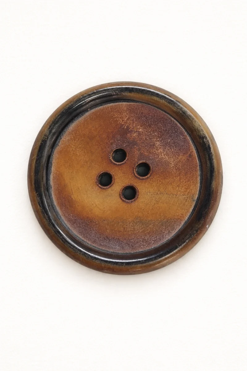 Boutons en corne naturelle – 4 tailles (15 mm 22 mm 25 mm 35 mm) – boutons marron effet naturel