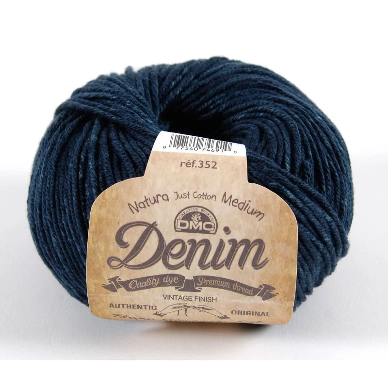 Fil coton pas cher DMC Natura Denim 50g- 75 m – fil coton pour tricot et crochet