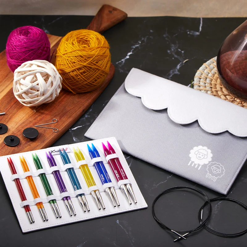 Ensemble d'aiguilles circulaires interchangeables KnitPro Trendz Deluxe 13 cm