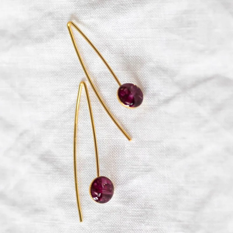 Kit DIY grandes boucles d'oreilles roses