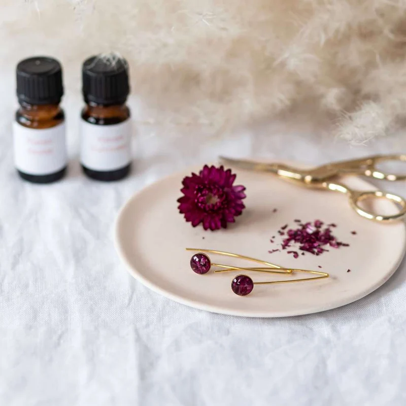 Kit DIY grandes boucles d'oreilles roses
