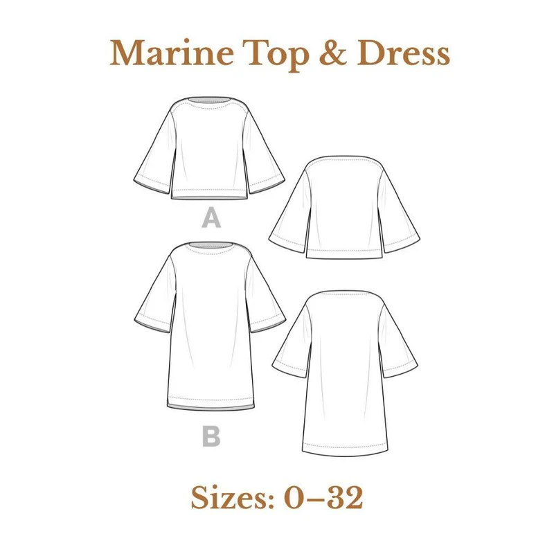 PATRON DE COUTURE PDF | Haut & Robe Marine | Closet Core | BILINGUE (EN / FR)