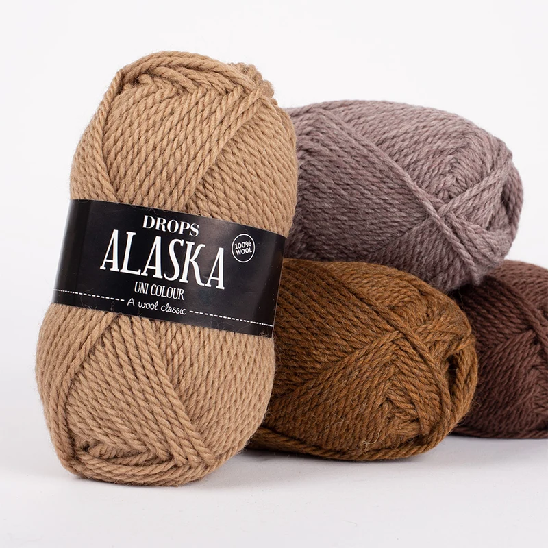 Fil Drops Alaska 100% laine – fil chaud, résistant et naturel
