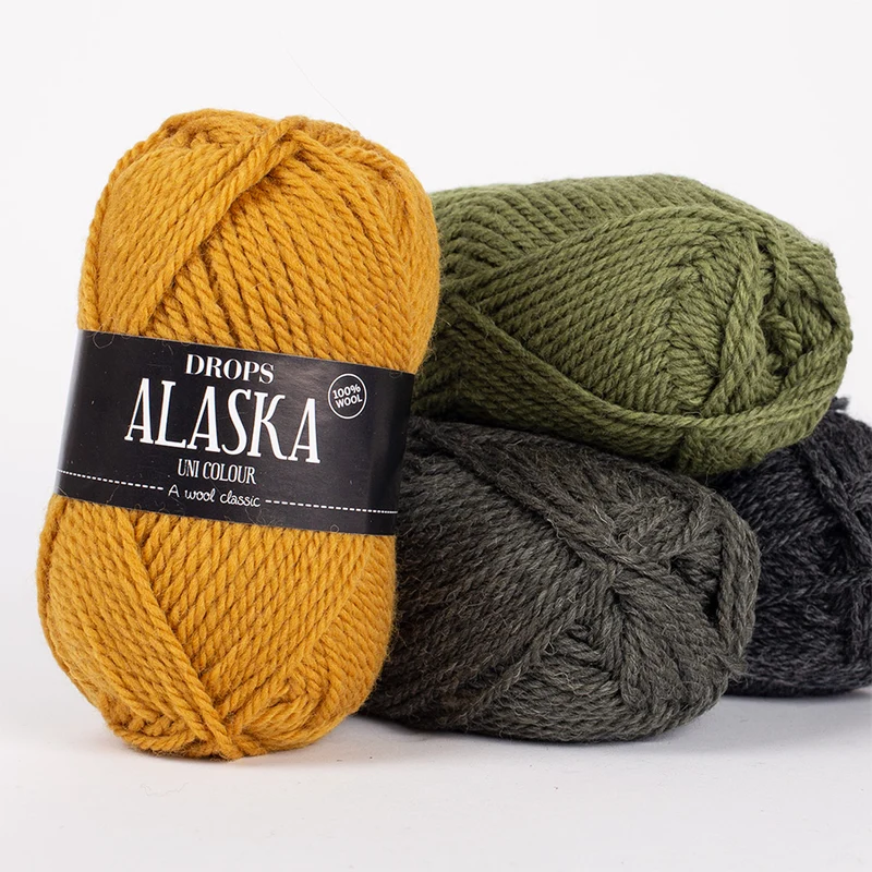 Fil Drops Alaska 100% laine – fil chaud, résistant et naturel