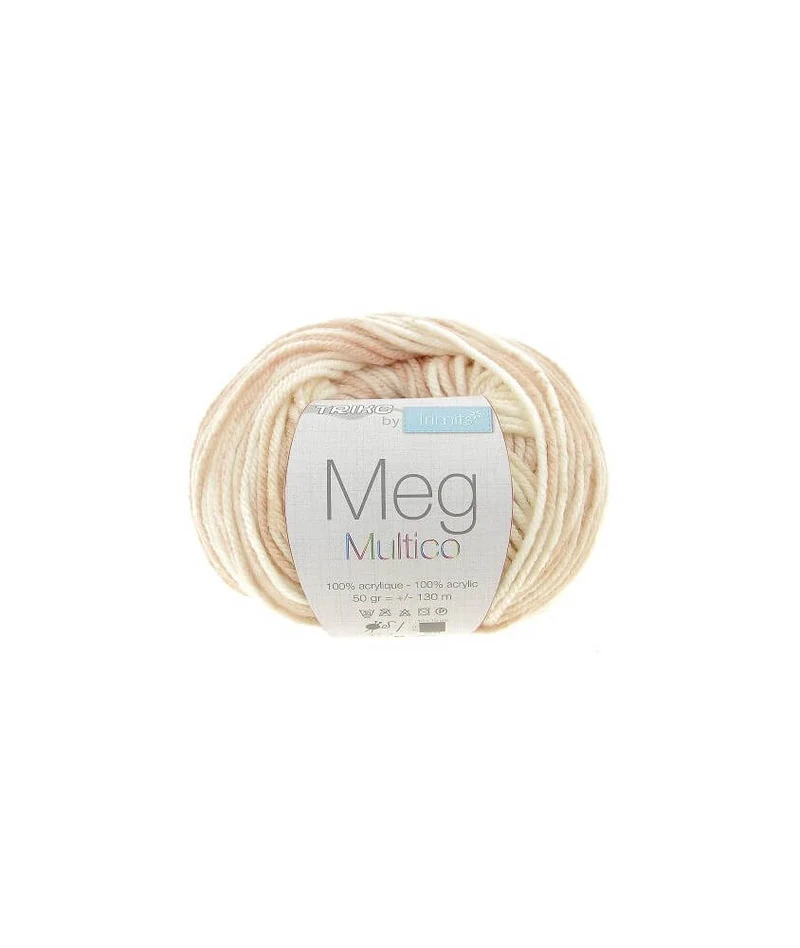 Fil à tricoter Meg Multico – Doux & Résistant – 50g - 130 m