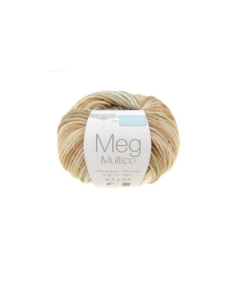 Fil à tricoter Meg Multico – Doux & Résistant – 50g - 130 m