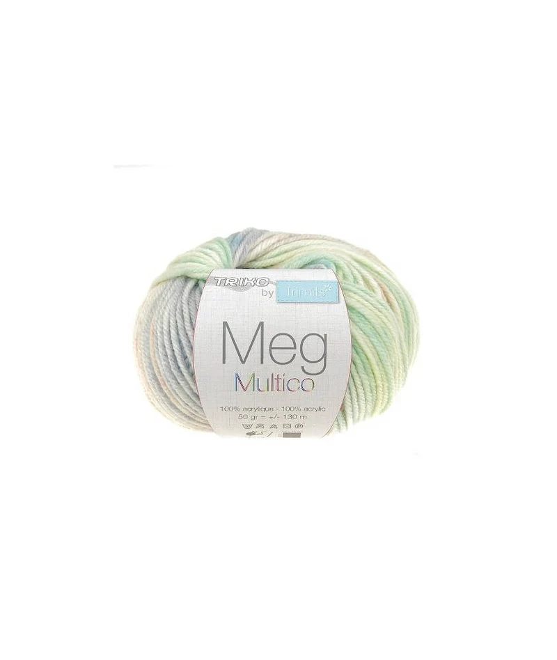 Fil à tricoter Meg Multico – Doux & Résistant – 50g - 130 m