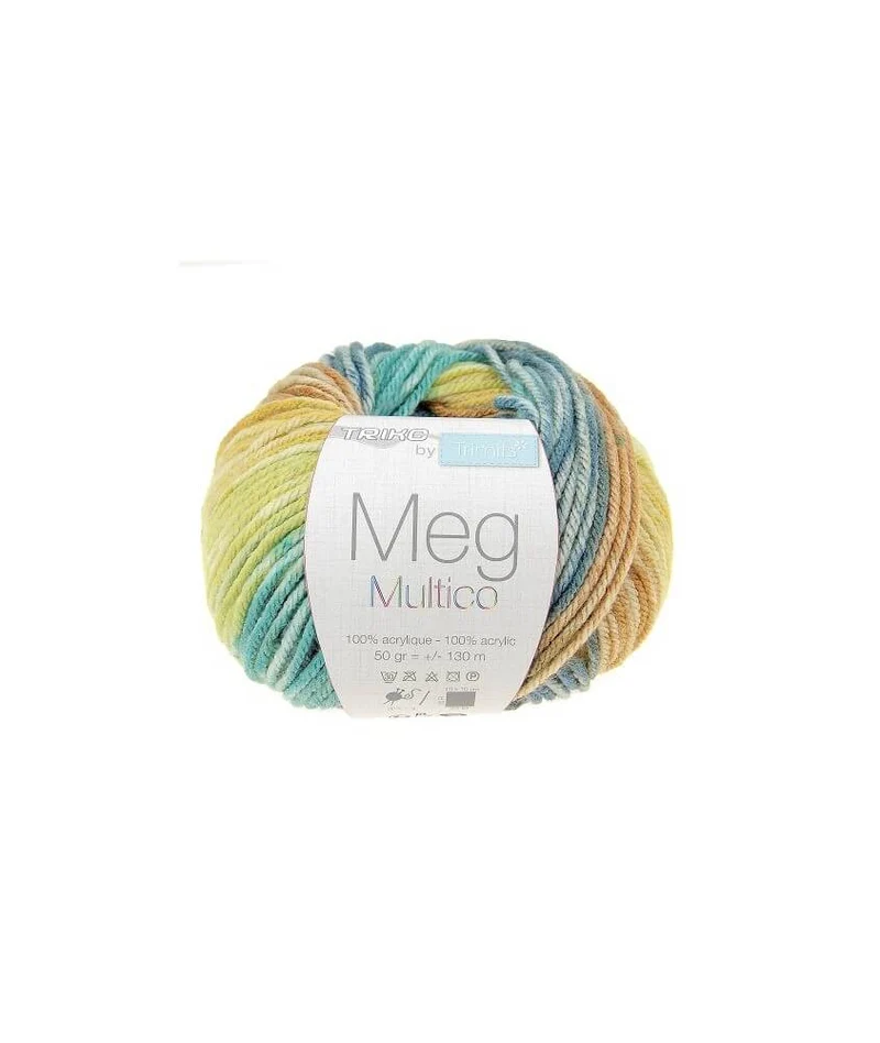 Fil à tricoter Meg Multico – Doux & Résistant – 50g - 130 m