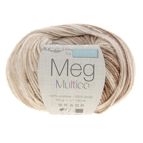 Fil à tricoter Meg Multico – Doux & Résistant – 50g - 130 m