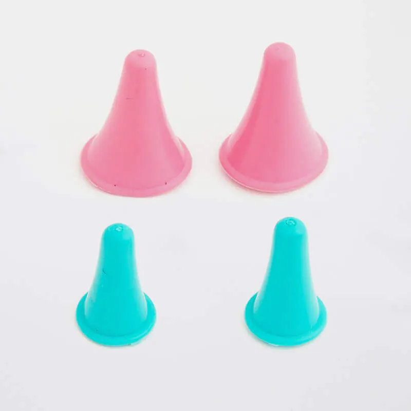 Embouts de protection pour aiguilles à tricoter – Taille S & L – Rose & Bleu