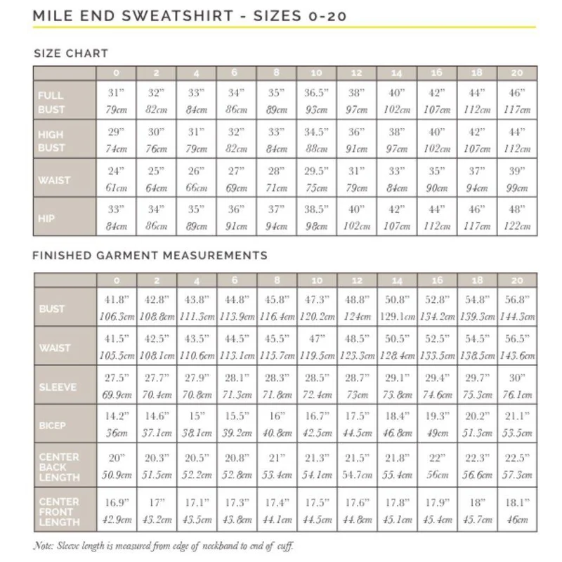 PATRON DE COUTURE PDF | Sweatshirt Mile End | Closet Core | BILINGUE (FR / EN)