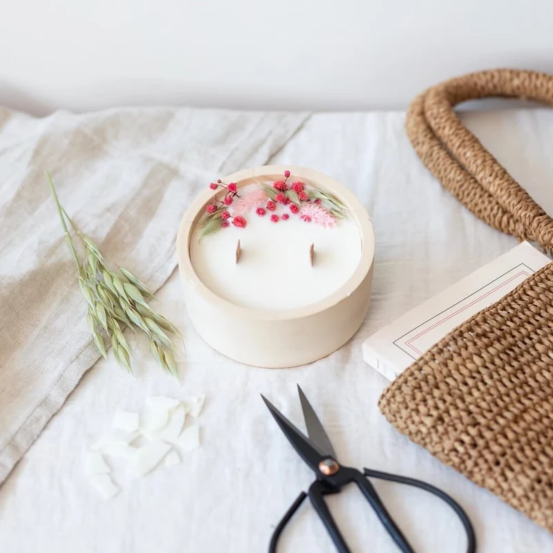 Kit DIY bougie fleurie