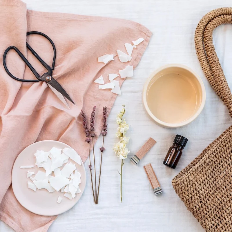 Kit DIY bougie fleurie