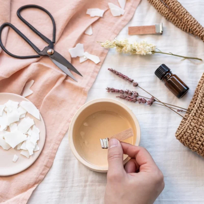 Kit DIY bougie fleurie