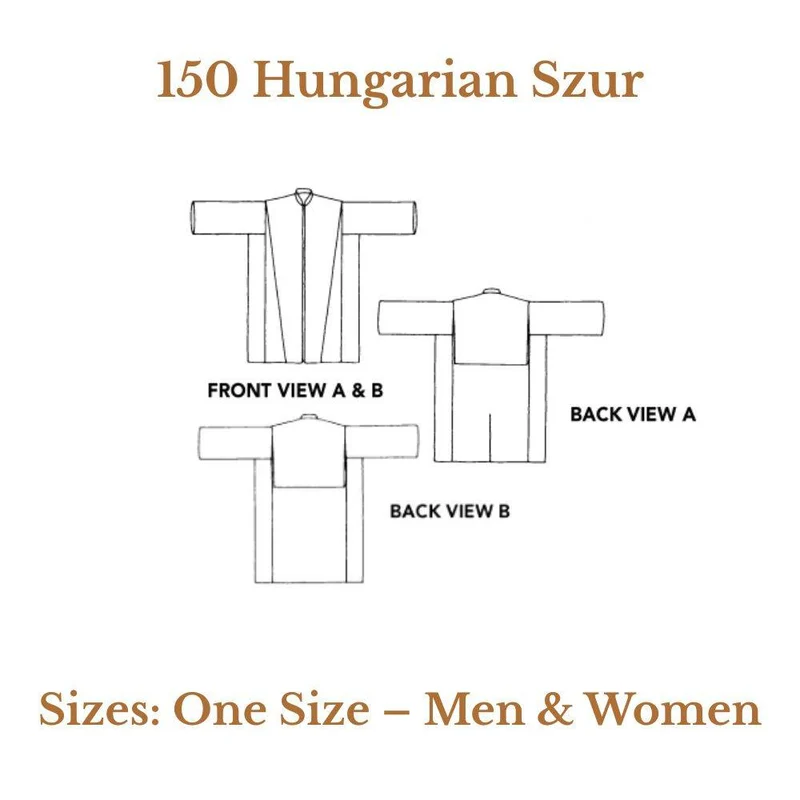 PATRON DE COUTURE PDF | 150 Szűr hongrois | Folkwear | UNISEXE