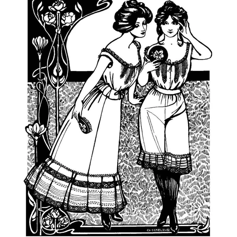 PATRON DE COUTURE PDF | 203 Sous-vêtements édouardiens | Folkwear