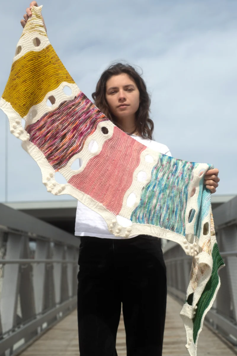 California Sky Shawl - Knitting pattern and knitting kits
