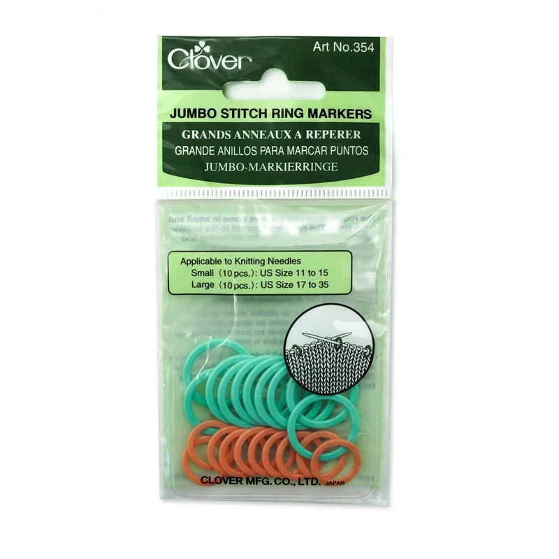 Jumbo Stitch Ring Markers - Clover 354