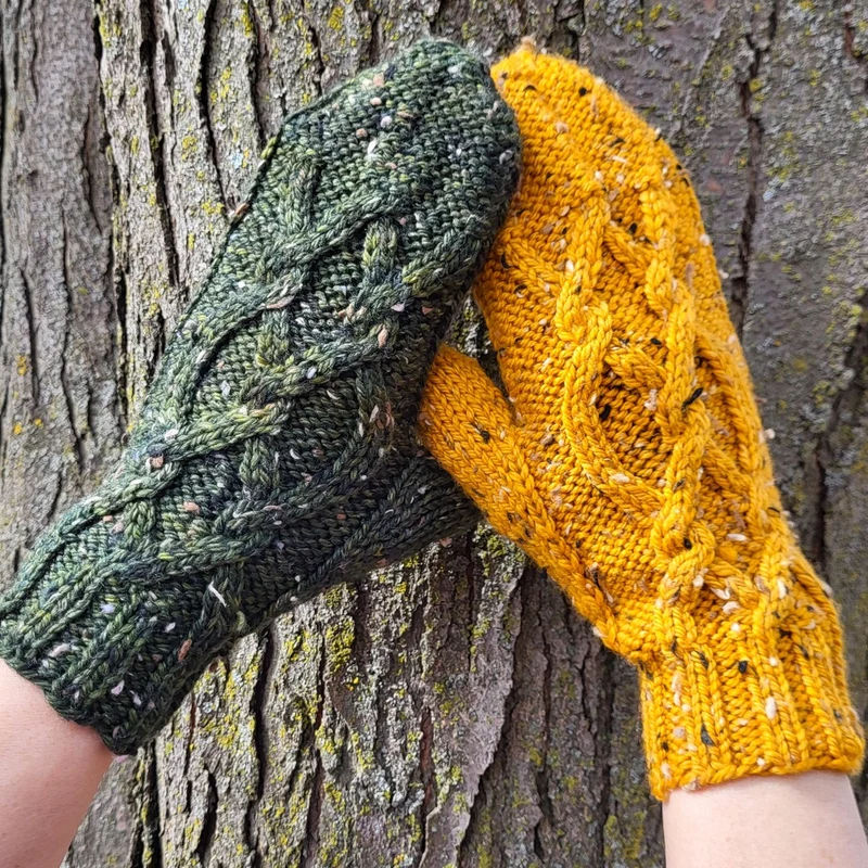 Into the Woods Mittens - Knitting pattern and knitting kits