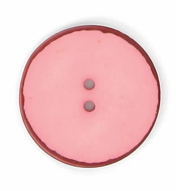Boutons en nacre – Finition mate – Bord marron – 18 mm et 22 mm et 27 mm – 2 trous