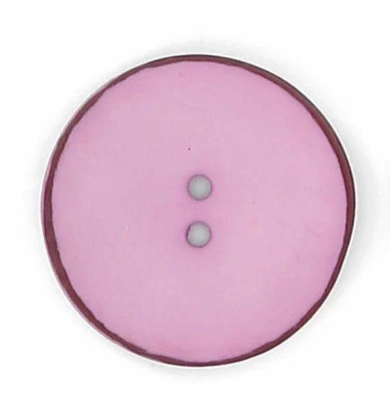 Boutons en nacre – Finition mate – Bord marron – 18 mm et 22 mm et 27 mm – 2 trous