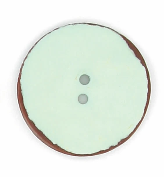Boutons en nacre – Finition mate – Bord marron – 18 mm et 22 mm et 27 mm – 2 trous