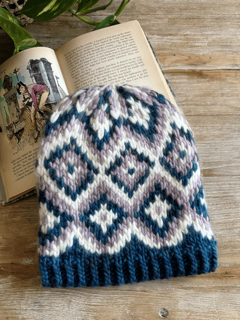 Trois Fois Passera Hat - knitting pattern and knitting kits