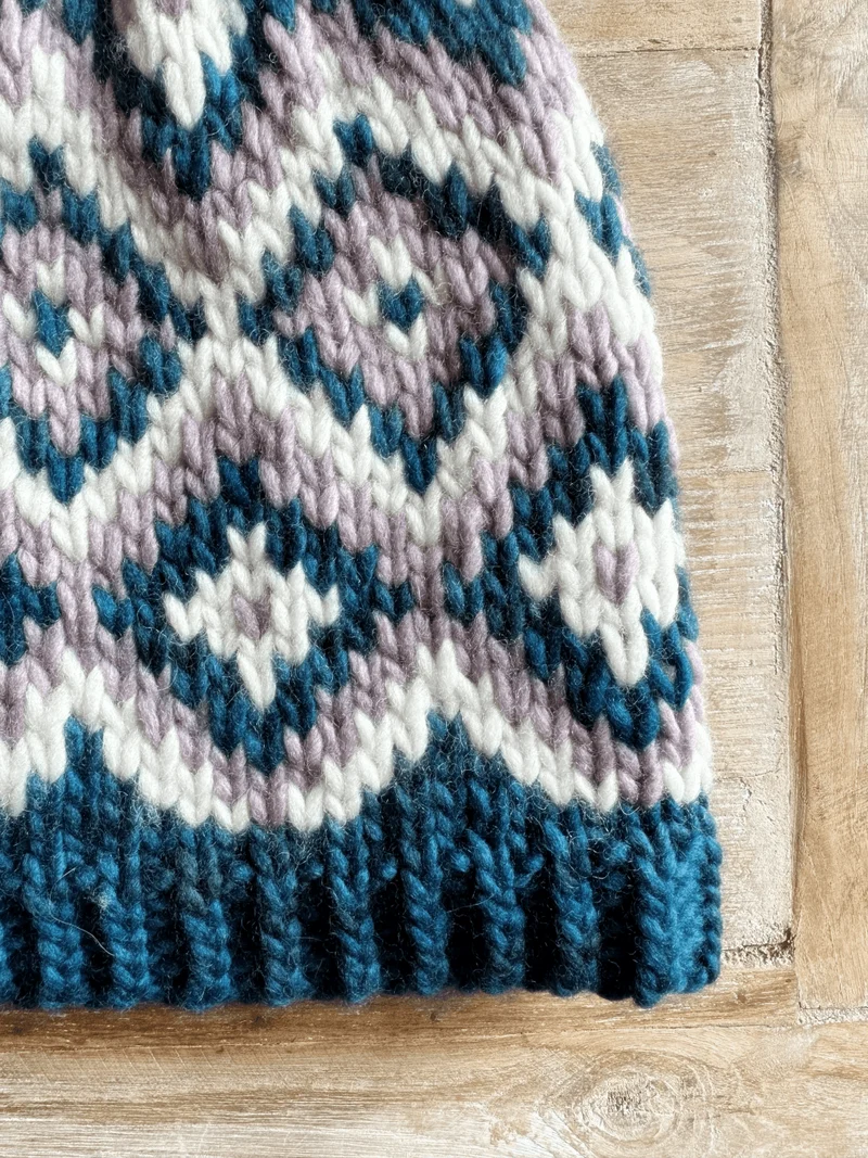 Trois Fois Passera Hat - knitting pattern and knitting kits