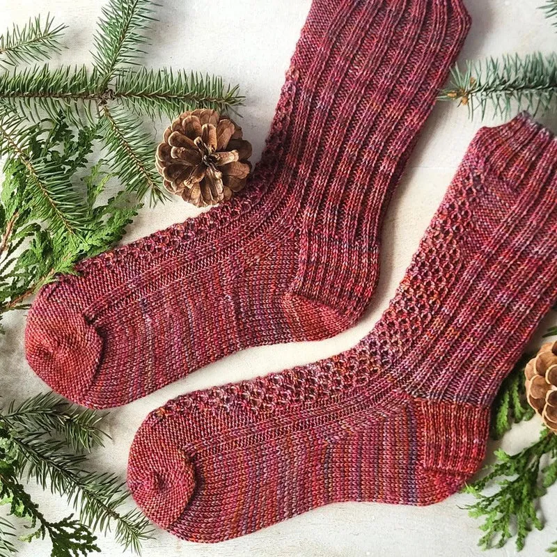 Vigne Vierge Socks - knitting pattern and knitting kits