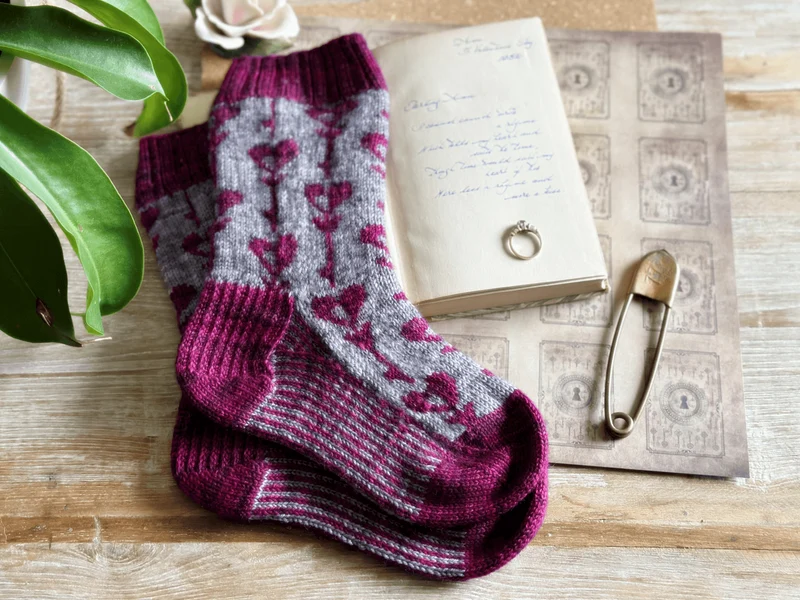 Key to my Heart Socks - Knitting pattern