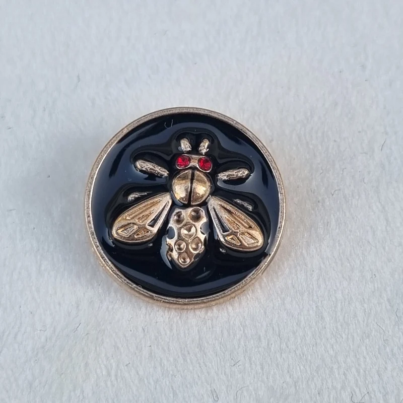 Boutons 18 mm Métallique Abeille