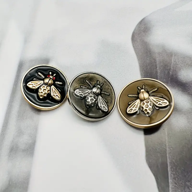 Boutons 18 mm Métallique Abeille