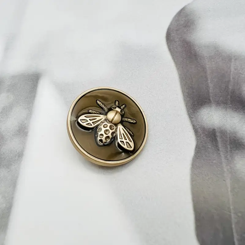 Boutons 18 mm Métallique Abeille