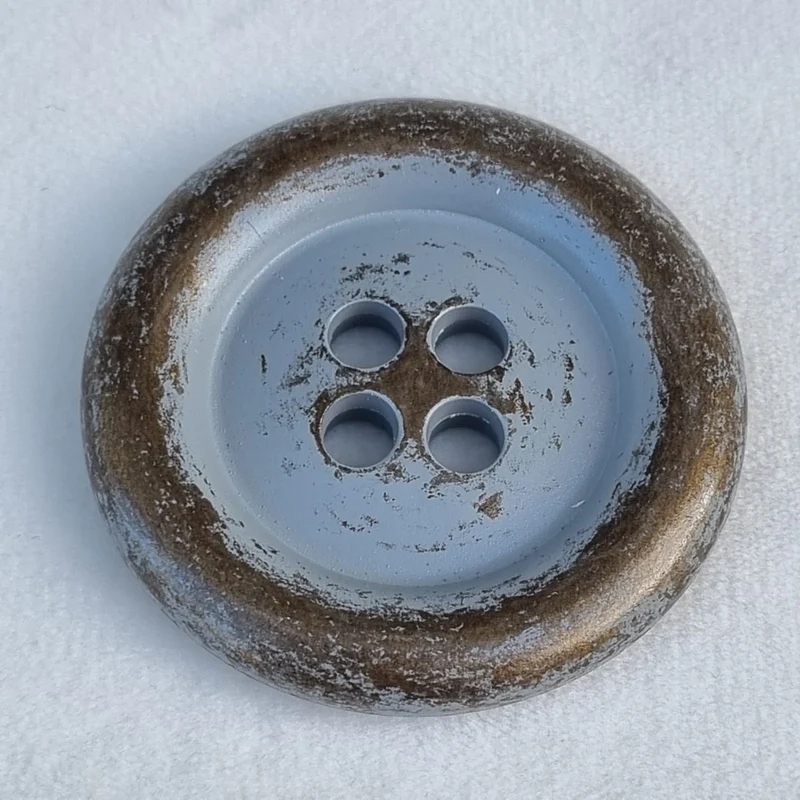 Boutons 40 mm : Métal : Bronze, Gris : 4 Trous :