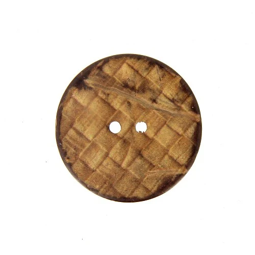 Boutons 2 trous en Noix de Coco tresse osier 30 mm à 40 mm
