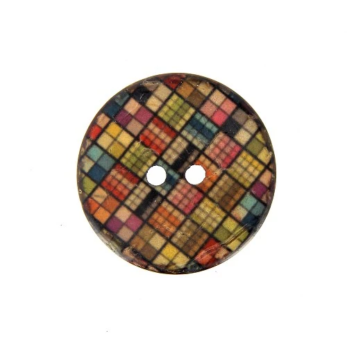 Boutons 30 mm 40 mm en Noix de Coco, style vintage, Multicolores