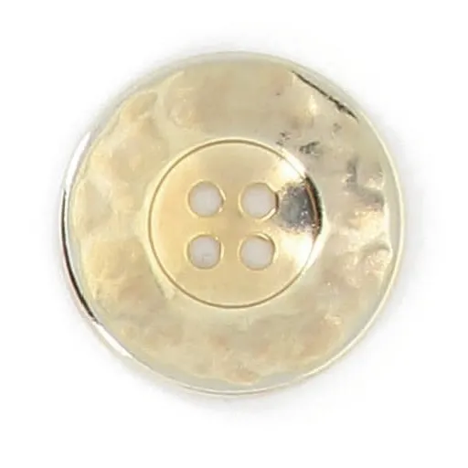 Bouton 4 trous métal bourrelet martelé 22 mm