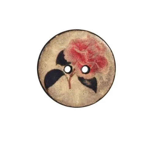 Boutons 22 mm en Noix de Coco, style vintage