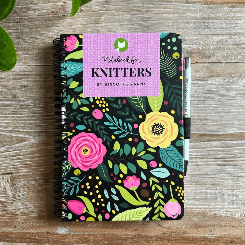 Notebook for Knitters by Biscotte Yarns - with pen