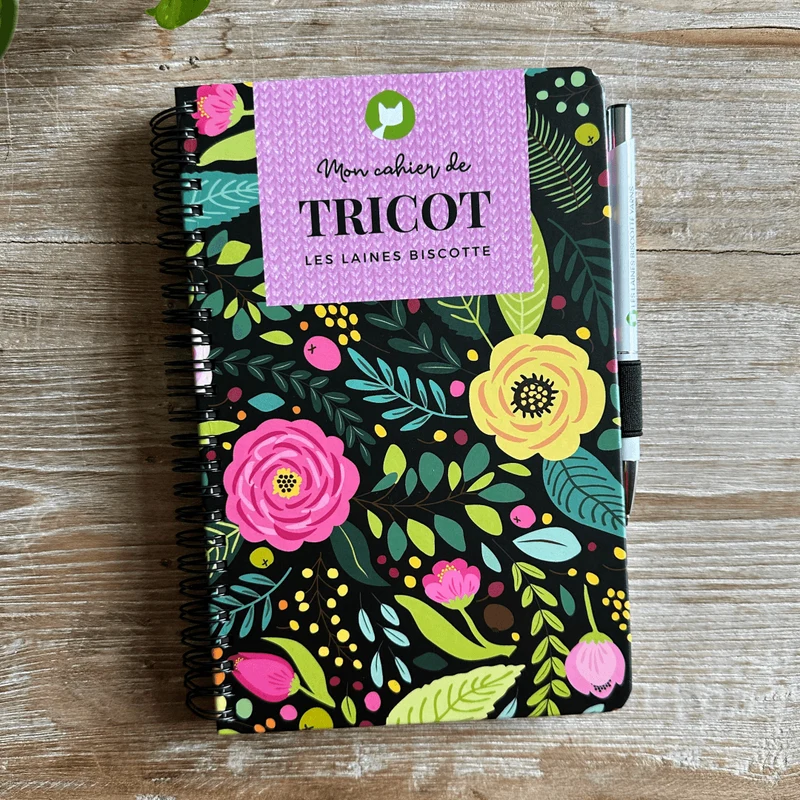 Notebook for Knitters by Biscotte Yarns - with pen